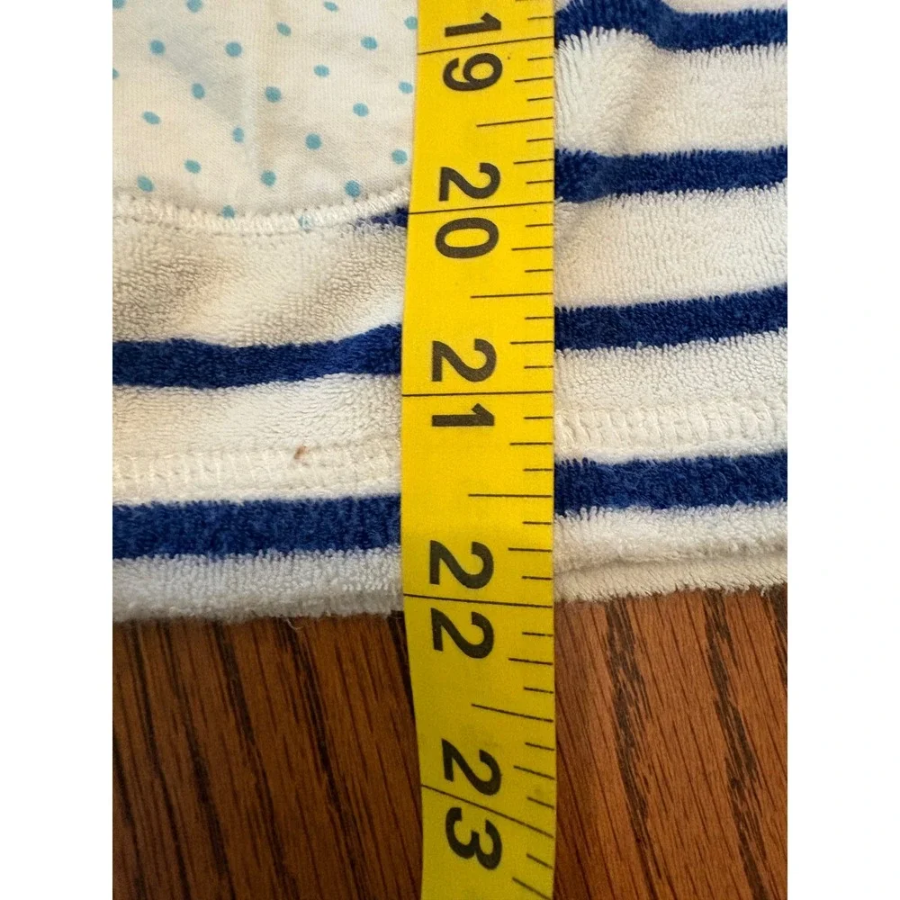 Mini Boden Kids Rainbow Stripe Hooded Toweling Beach Dress Size 6-7Y